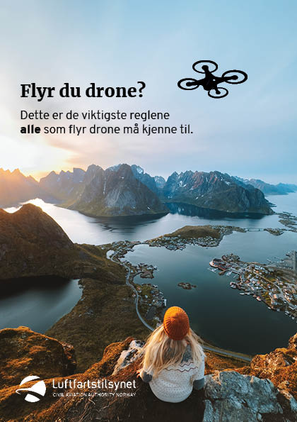 Brosjyre droneregler norsk bokm&aring;l.